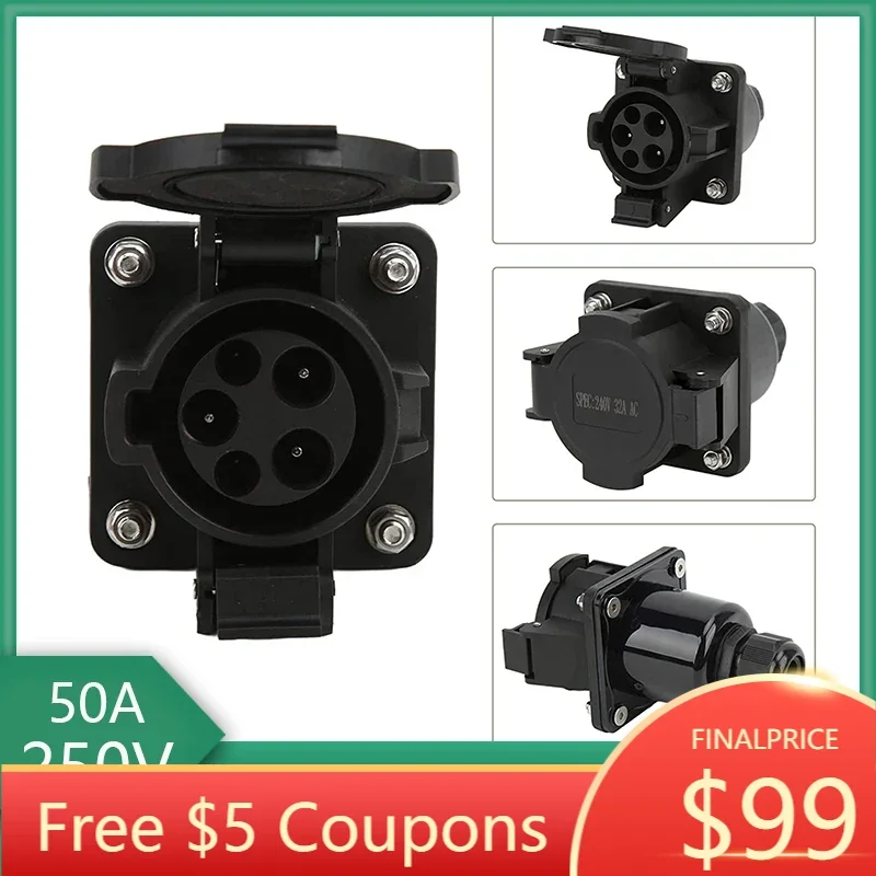 

Type1 Socket EV Charging Vehicle Inlet J1772 car side AC 16/32 /50AMP