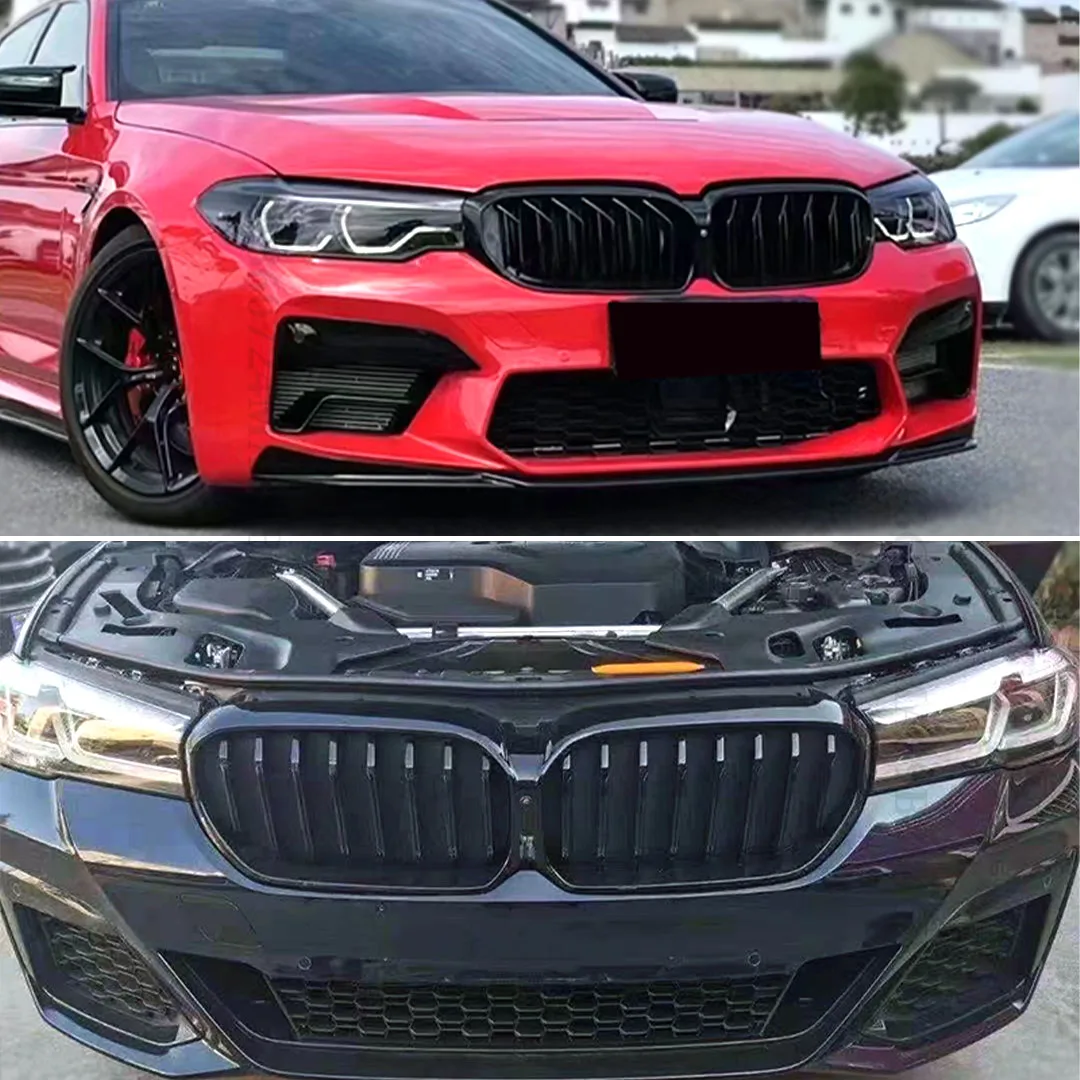 2021-2023 For G30/G31 BMW 5 M5 F90 Front Inlet Grille Bumper Grill Grid Tuning Accessories Sport Touring Diamond Middle Mesh