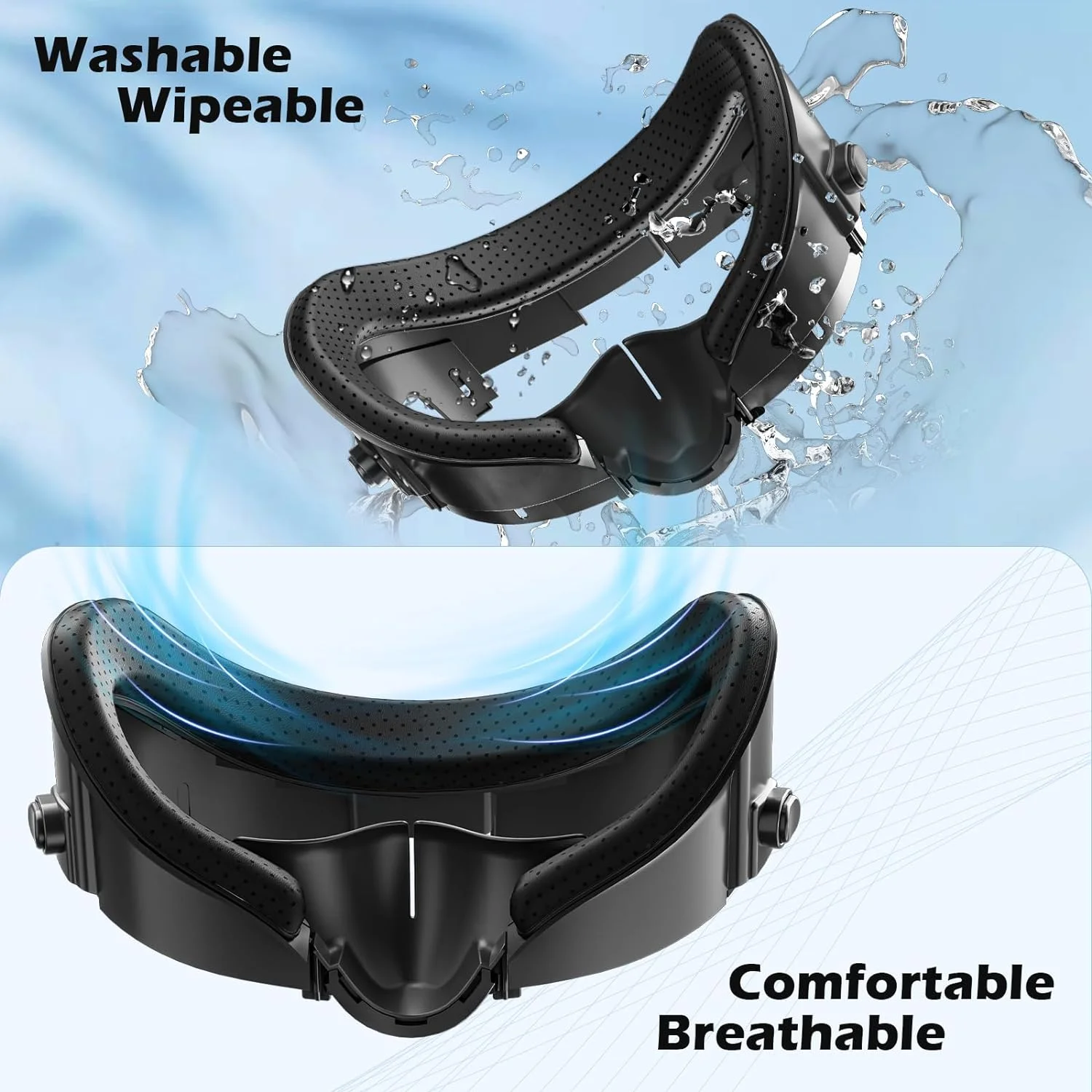 Soporte de interfaz Facial VR de tamaño ajustable para Meta Quest 3, cubierta facial con almohadilla nasal antiligera para accesorios Meta Quest 3
