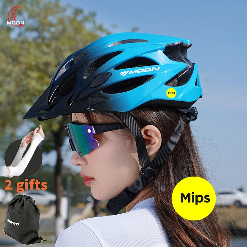 MOON Bike Helmet Recreational MIPS Cycling Helmet Removable Liners & Ventilation in Multi-Environment - Bike Helmet in Mountain