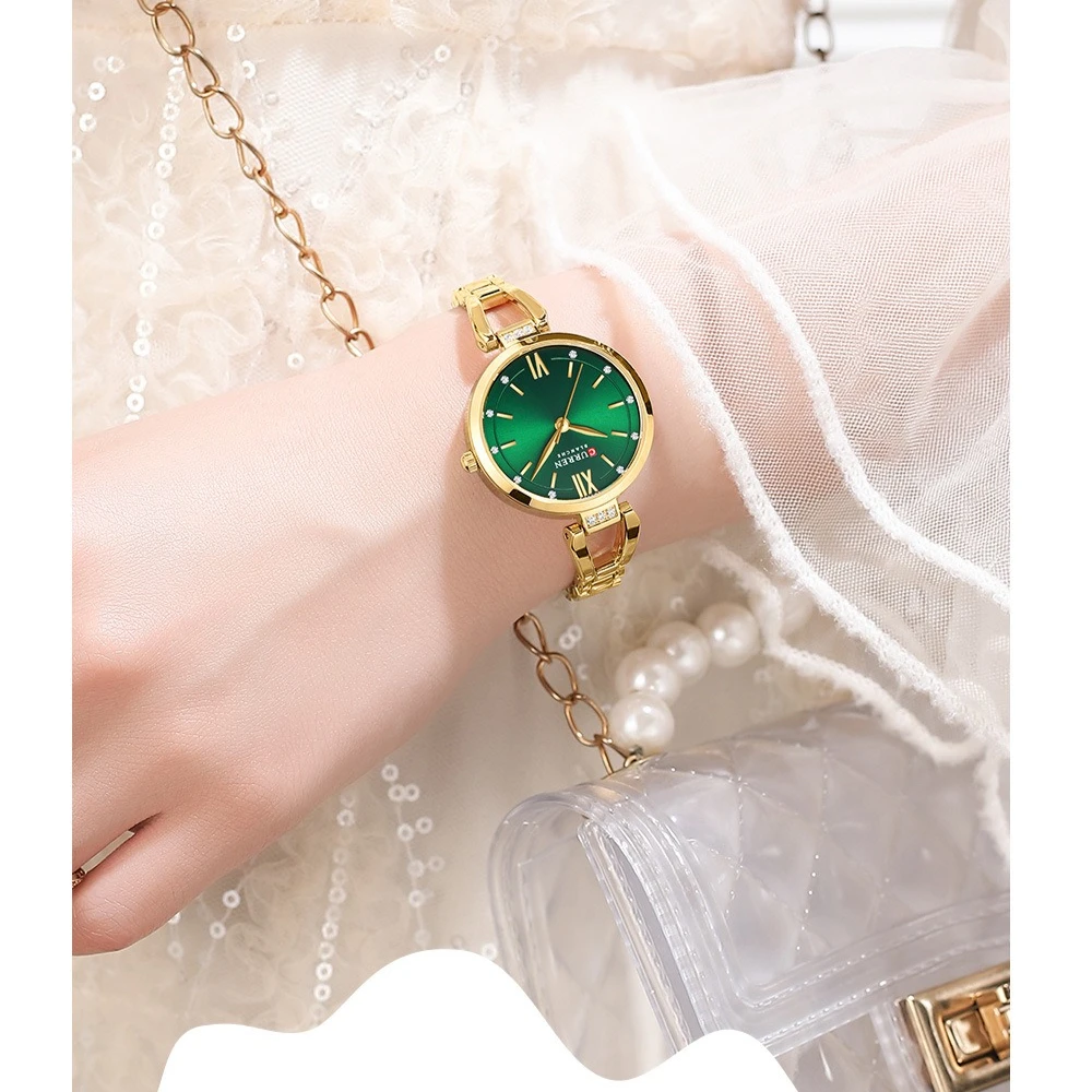 Curren 9092 ควอตซ์นาฬิกาผู้หญิงแฟชั่นกันน้ํานาฬิกานาฬิกาผู้หญิงRelogio Feminino Relógio