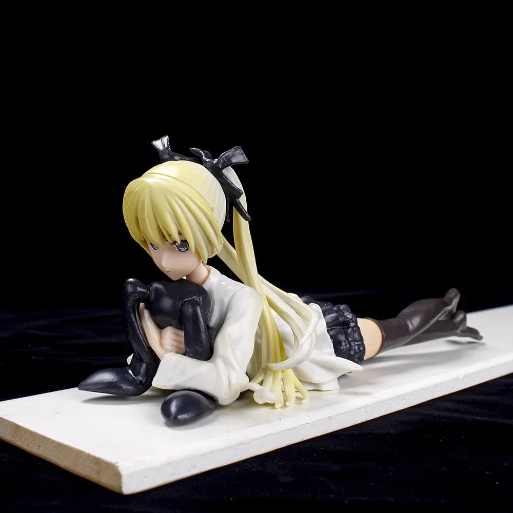 8CM Anime Yosuga No Sora Action Figure Kasugano Sora Prone posture Bear Two Dimensions PVC Decorate Model Toy Girl Gift