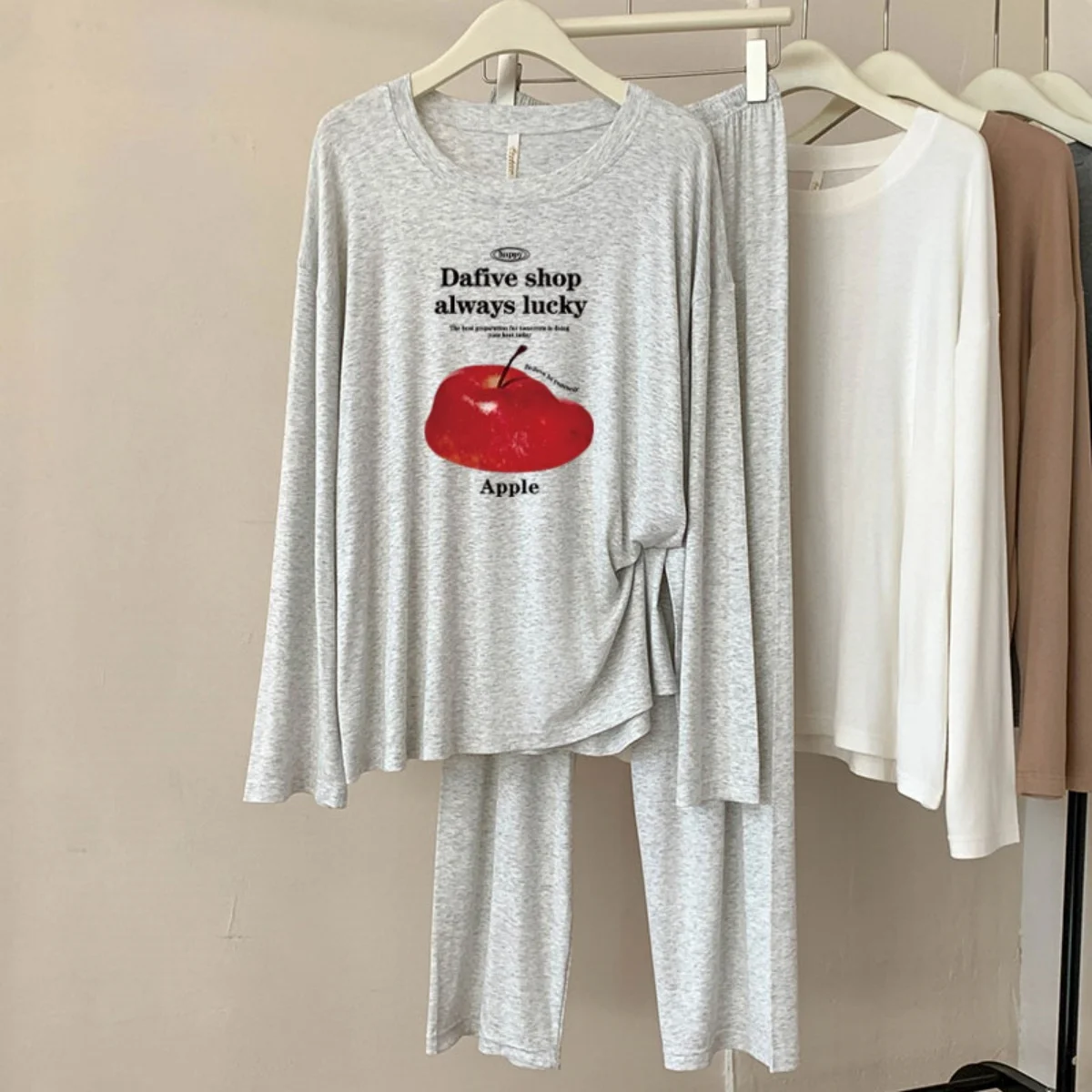 

A79 модальные пижамы женские весенне-осенние новые повседневные дышащие комплекты домашней одежды в клетку с круглым вырезом и длинными рукавами