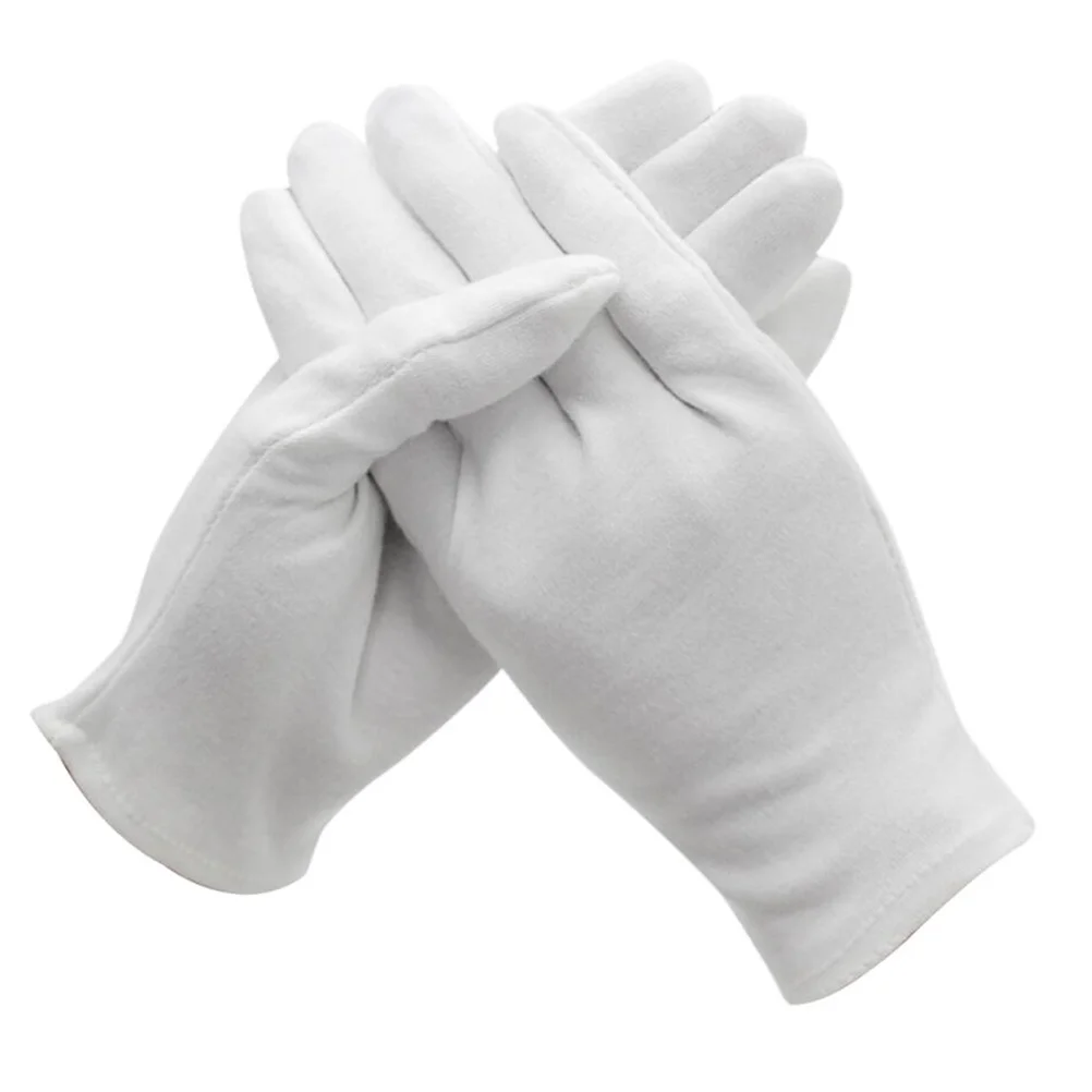 10pcs Cotton Work Gloves Thickened Breathable For Industrial Cleaning Gardening Construction Protective Handwear Party