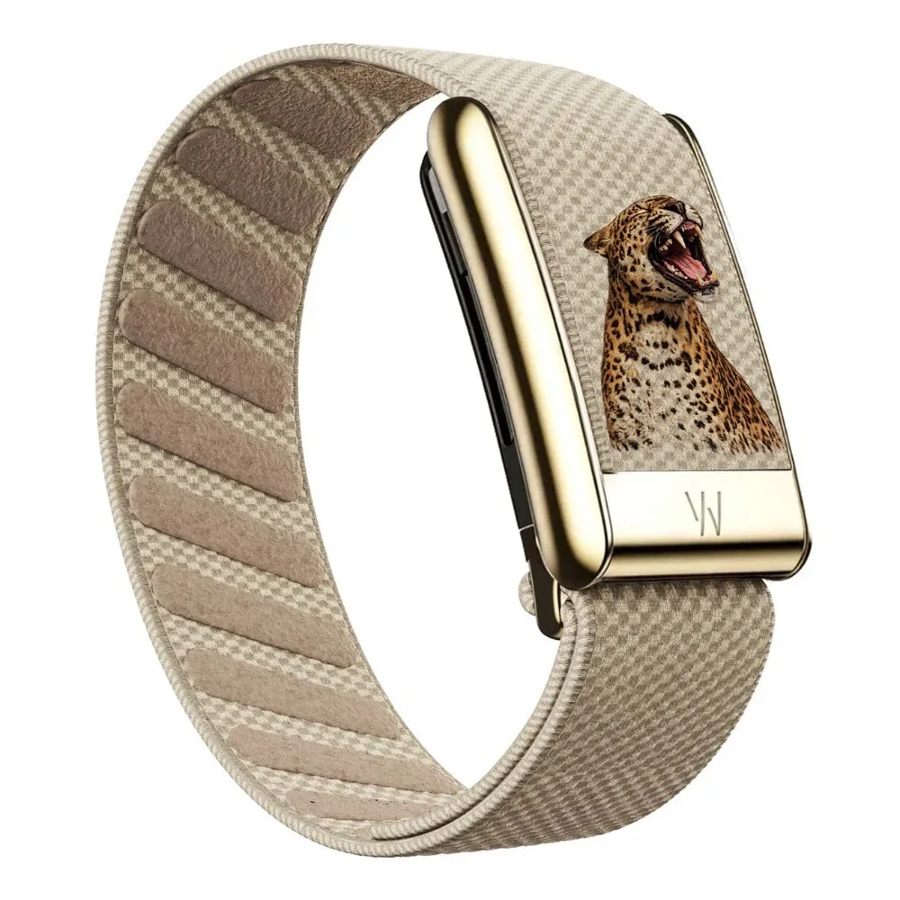 New For WHOOP 5.0 MG Leopard Pattern Nylon Woven Band With Metal U Shape Buckle Fashion Sport Replacement Wrist Strap