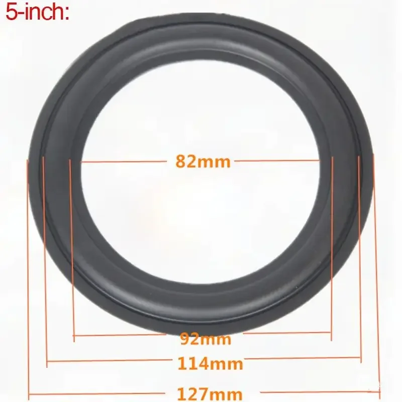2pcs/lot  4 5 6.5 8 10 12 inch Black Speaker Rubber Surround Repair, General Folding Ring Edge DIY Speaker Subwoofer Accessories