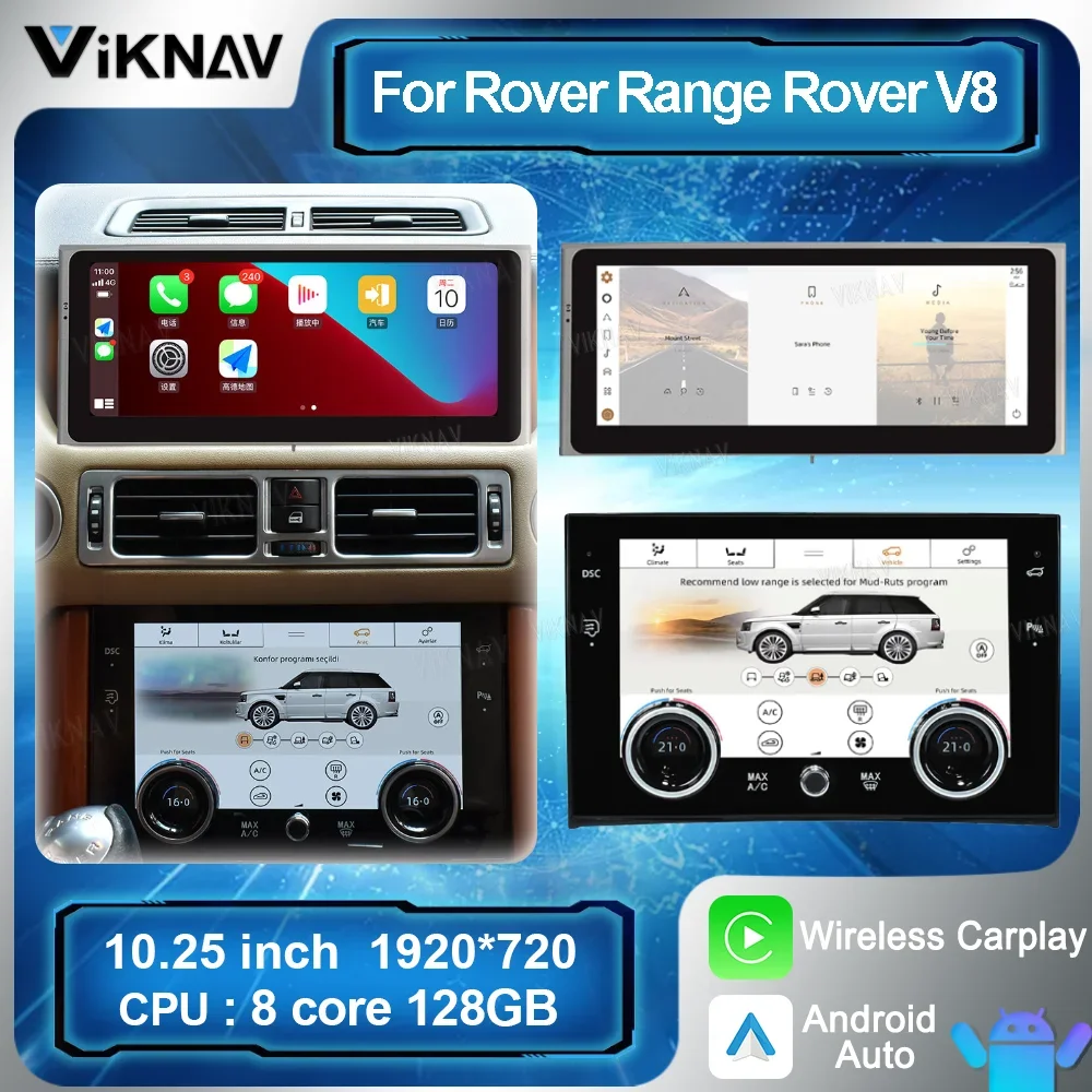 Android Screen For Range Rover V8 L322 2002-2012 Car Radio Carplay Android Auto Touch Stereo GPS Navigation Player Head Unit