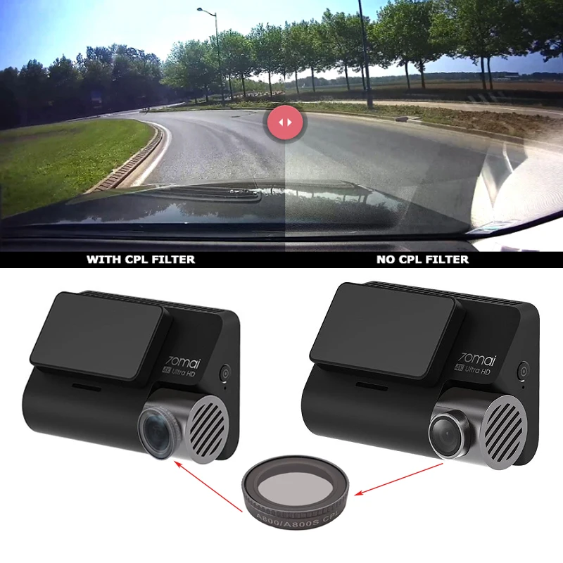 CPL Filter Circular Polarizing Filter Lens Cover For 70mai A800 Car DVR  Camera,For 70mai A800S Dash Cam CPL filter 1pcs