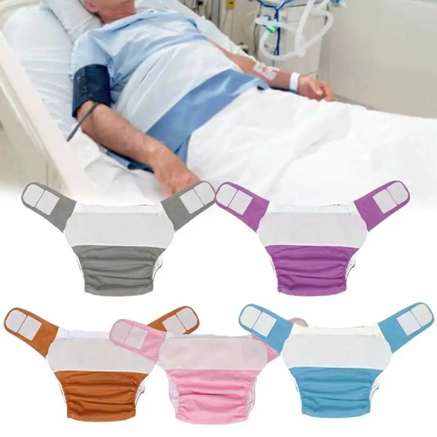 Reusable Adult Diaper Waterproof Washable Adult Elderly Cloth Diapers Pocket Nappies Adjustable Diaper Pants For Men & Women