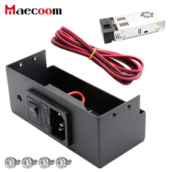 Upgrade 3D Printer Parts 220V/110V 12V/24V 360W Power Cover Supply Switch Shell Male Socket With Fuse 3D Printer Power Shell