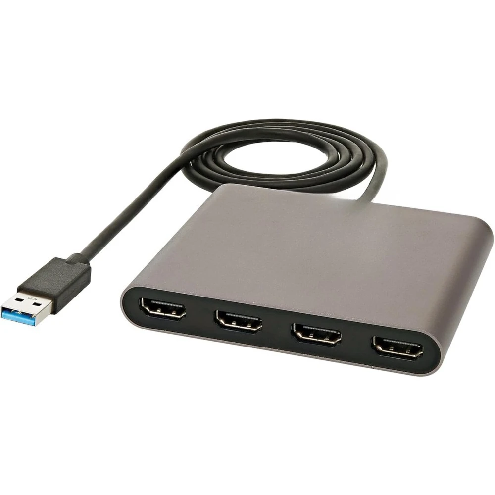 

USB 3.0 to Quad HDMI Adapter Converter Supports 4 External Monitors for Windows PC
