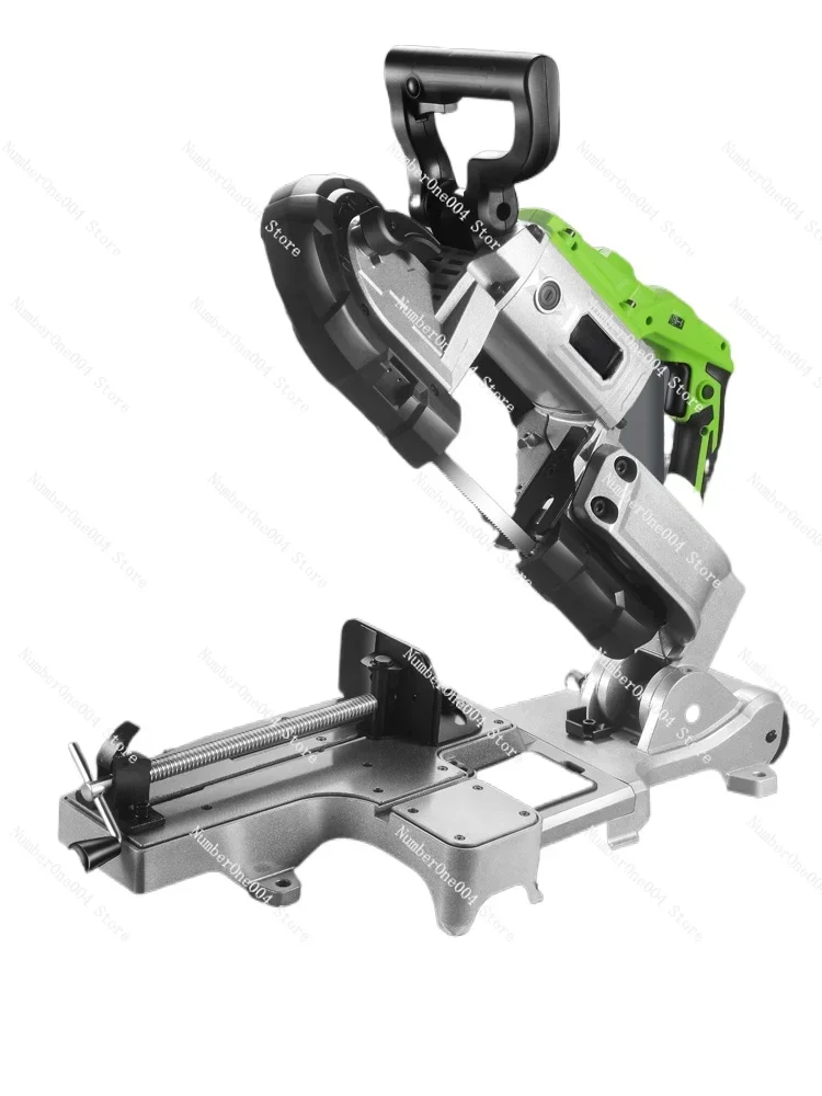 Electric Small Household Band Saw Multifunctional Woodworking Automatic Desktop 45 Degree Stainless Steel Aluminum Sawing