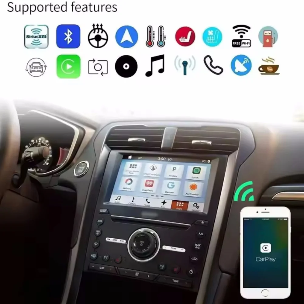 

SYNC 2 to SYNC 3 Upgrade Kit APIM Module Carplay Fit for Ford Lincoln Sync3 HC3T-14F014-BD Support Carplay and Android AUTO