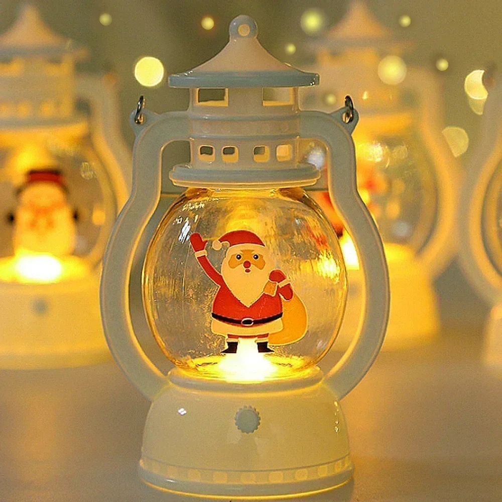 Petite veilleuse LED de Noël, lanternes portables à piles, fête festive, ornements de Noël, décor du père Noël, 62 confrontations