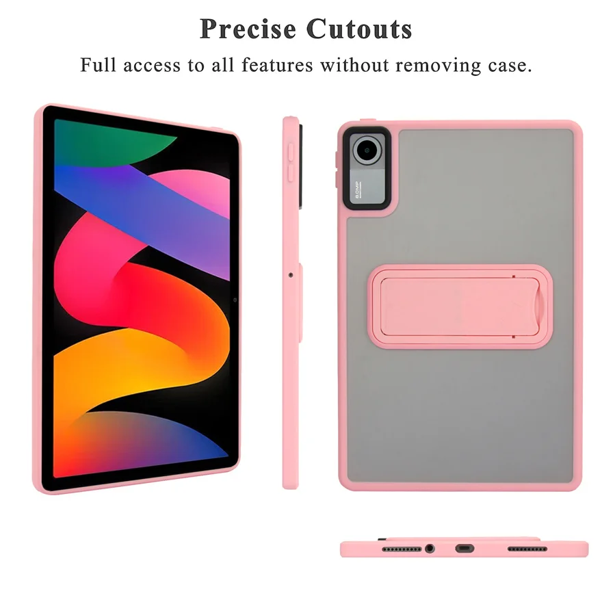 Подходит для Xiaomi Redmi Pad SE 11, противоударный защитный чехол из ПК + ТПУ с кронштейном для планшета Xiaomi Redmi Pad SE 11, чехол