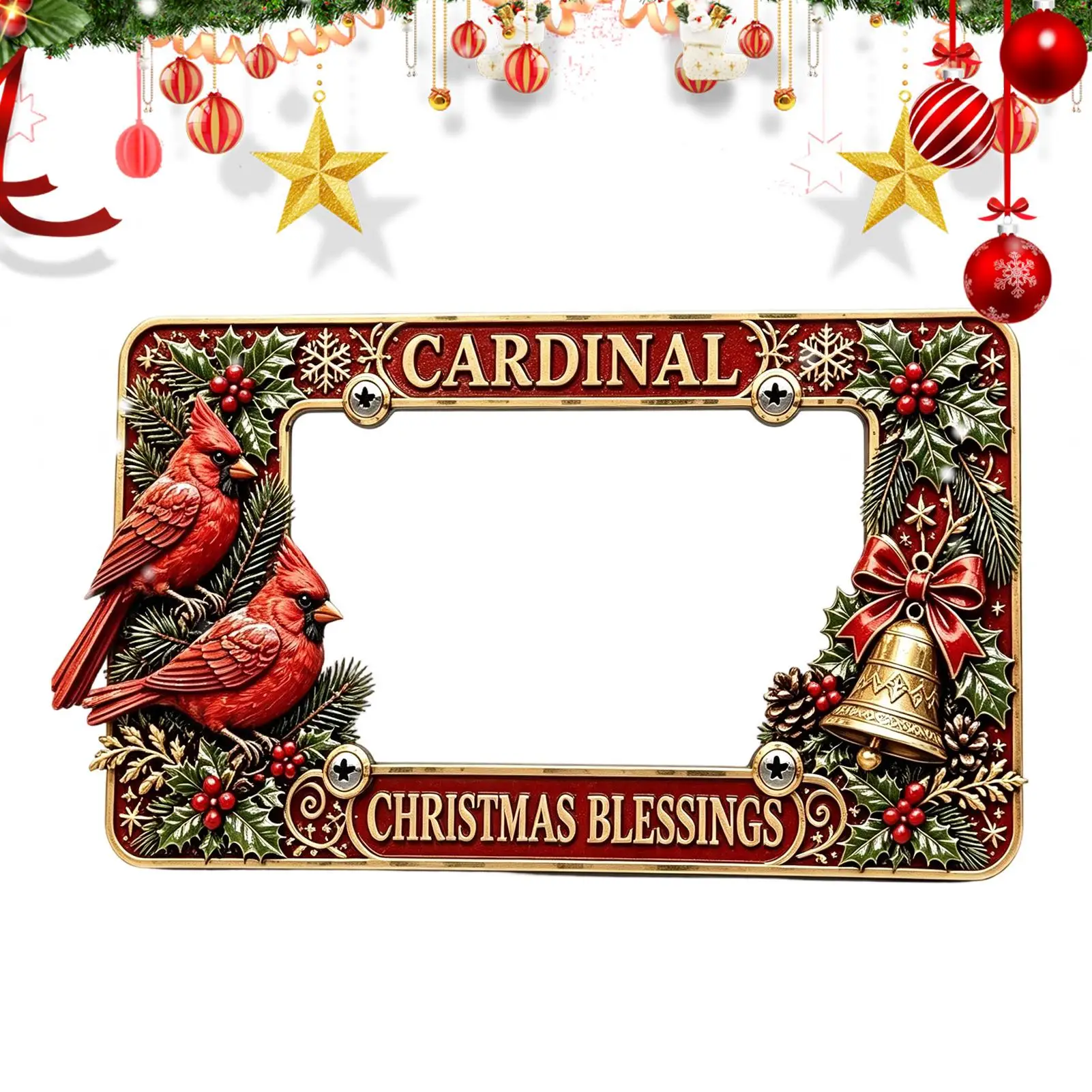 Motorcycle License Plate Frame Christmas Motorbike Tag Parts Motorbike Plate Frame For Riders Collectors Modifiers Women Men