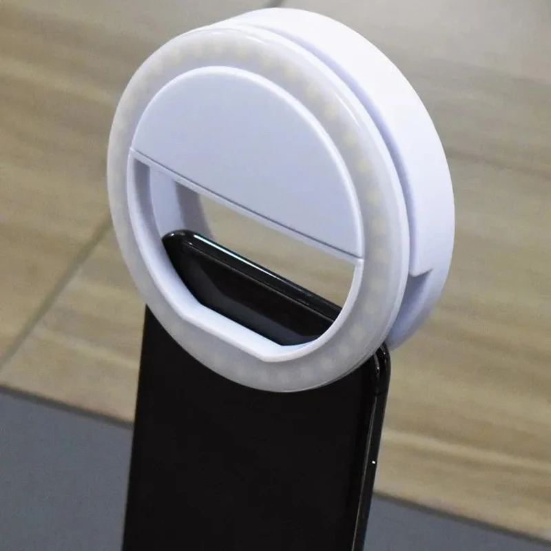 Led Selfie Ring Light Mobile Phone Lens LED Selfie Lamp Ring For IPhone Samsung Xiaomi Huawei Phone Selfie Clip Light Accessorie