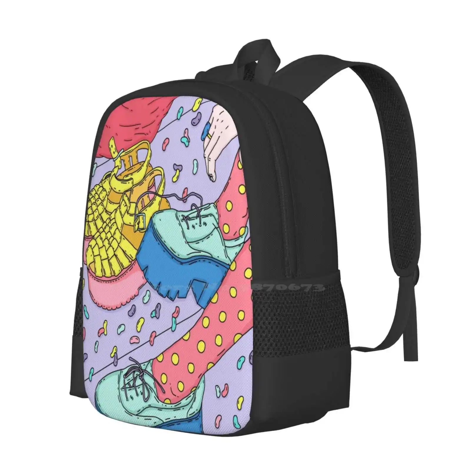 Mochila de granos de gelatina, bolsos de moda, ácido, colorido, Punk, moda, Tumblr real, gran oferta