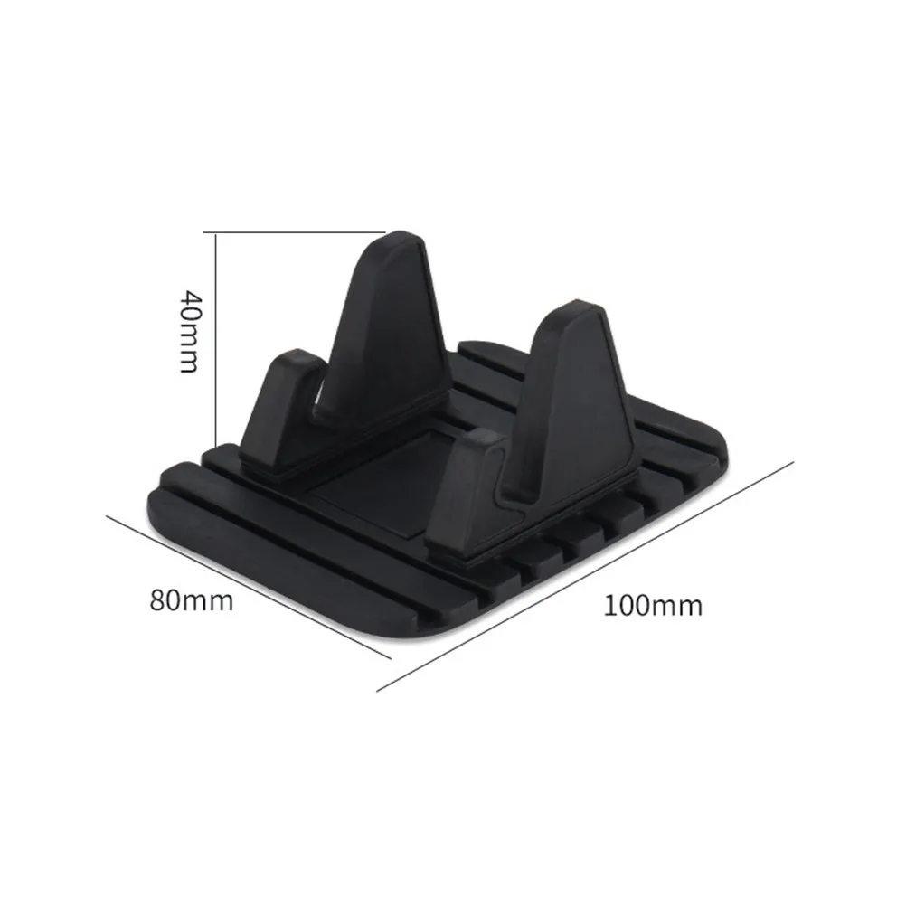 

Silicone Phone Holder with Hook Design Non-Slip Car Dashboard Mount for Smartphones GPS Navigation Stand Bracket Black