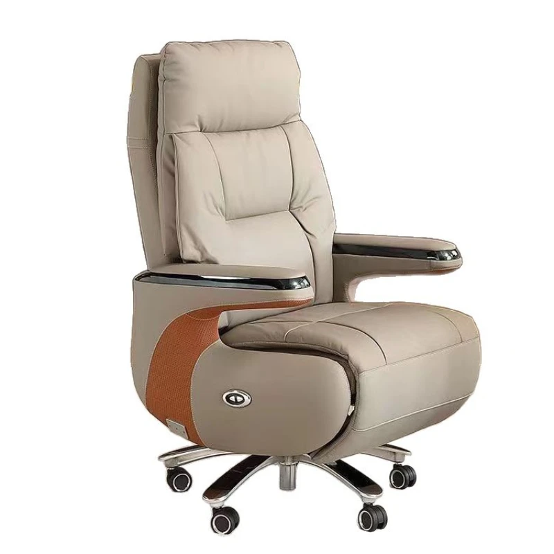 

Electric boss chair comfortable cowhide office space chair comfortable sedentary home study