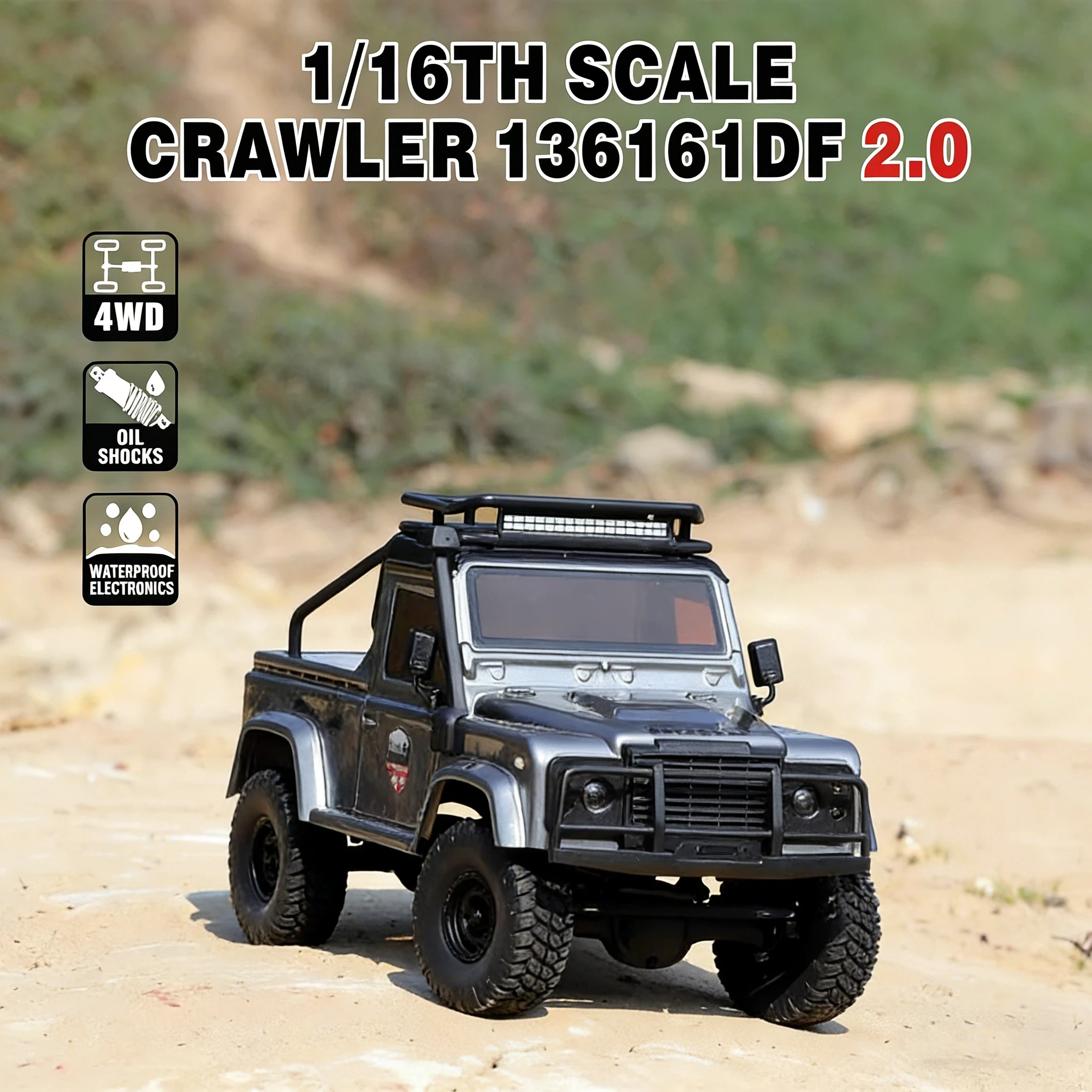 

Радиоуправляемый внедорожный грузовик RGT 1/16 масштаба, 4WD, с бесщеточным электродвигателем, модель 136161DF 2.0, с водонепроницаемой электроникой и масляными амортизаторами, для любителей радиоуправляемых моделей.