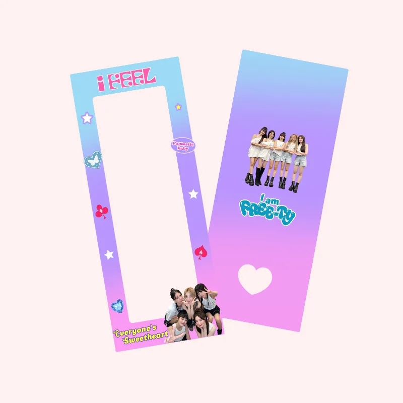 KPOP (G)I-DLE Photo Frame Holder IVE MINIVE Acrylic Bookmark Insertion Life's Four Palaces Protective Cover Fans Gift