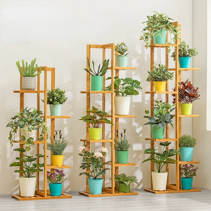 Floor Stand for Flowers Multi-Layer Storage Shelf Thickened Plate Fine Workmanship Decorative Plant Stand Sturdy Display Rack