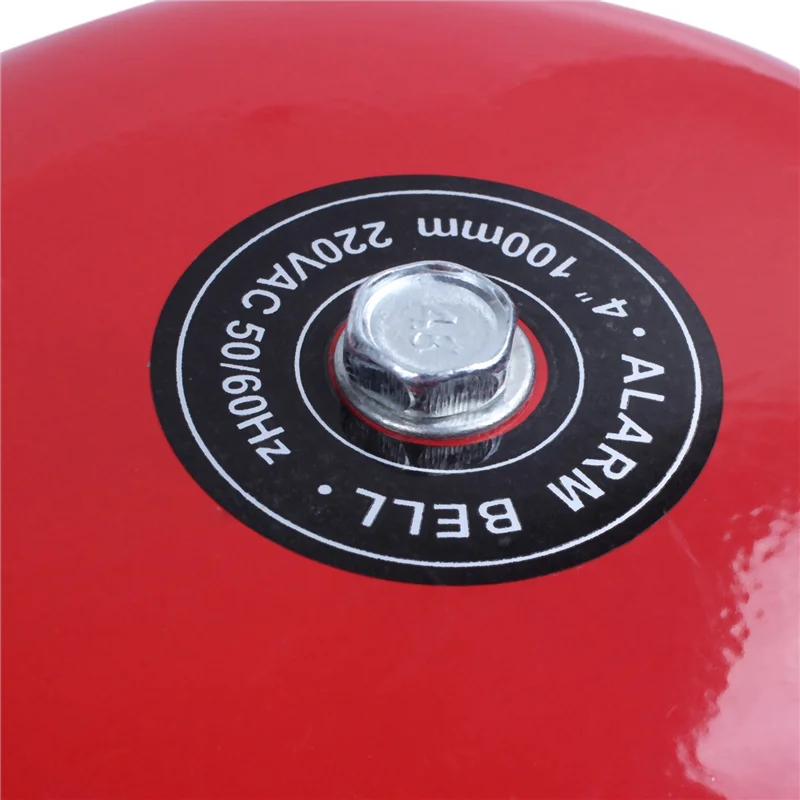 A99E-3X AC 220V 100Mm 4 Inch Dia Schools Fire Alarm Round Shape Electric Bell Red