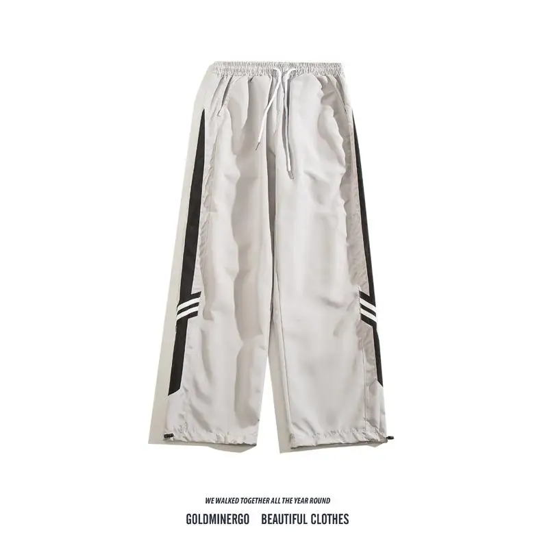 

Мужские спортивные брюки в американском стиле, повседневные, свободные, прямые, широкие, длинные, для пар, уличные, молодежные, энергичные