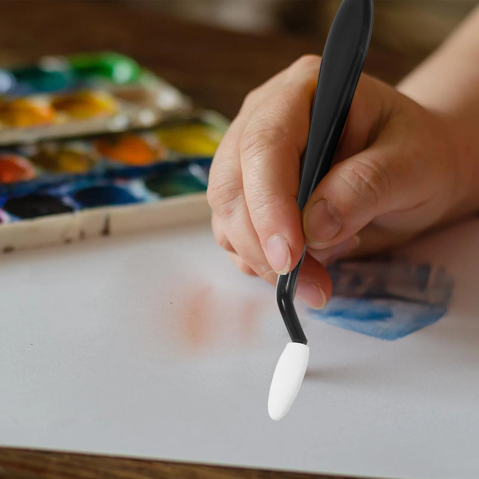 20 قطعة مزج الإسفنج مجموعة أقلام رسم ممحاة أداة للفنانين الطلاب قابلة لإعادة الاستخدام رؤساء الرسم الفن الخلاطات ممسحة التفاصيل