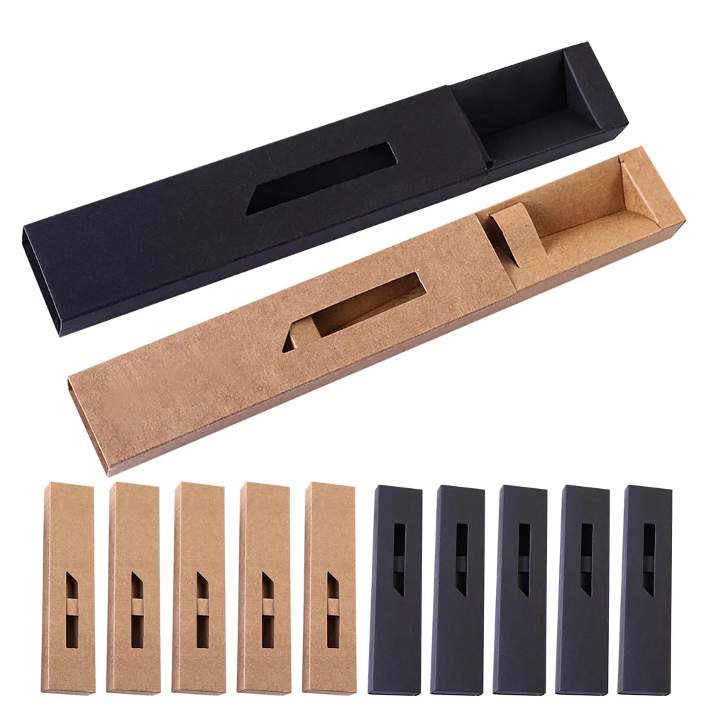 boite-a-stylos-elegante-en-papier-kraft-avec-fenetre-transparente-tiroir-coulissant-lisse-etui-de-rangement-pour-instruments-d'ecriture-bureau-20-pieces