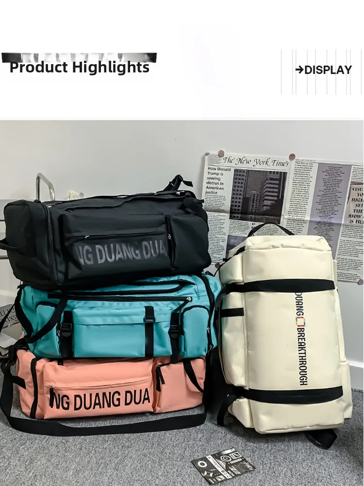 Borsa a tracolla doppia Bapa da viaggio per sci di grande capacità da uomo Borsa a tracolla singola a spalla Borsa per allenamento sportivo Borsa per fitn bagnata...