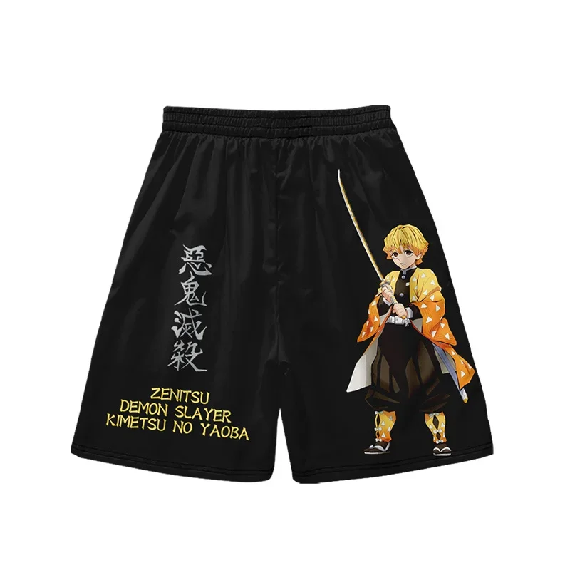 Anime Demon Slayers Cosplay Clothes Rengoku Kyoujurou Beach Pants Ventilate Printing Loose Individuality Shorts Sweatpants Gift