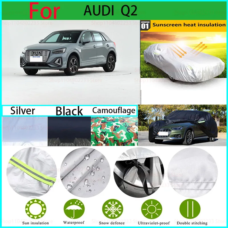 

Waterproof Car Covers for Audi Q2 All-season Car CoverDustproof, Snowproof and UV-resistant