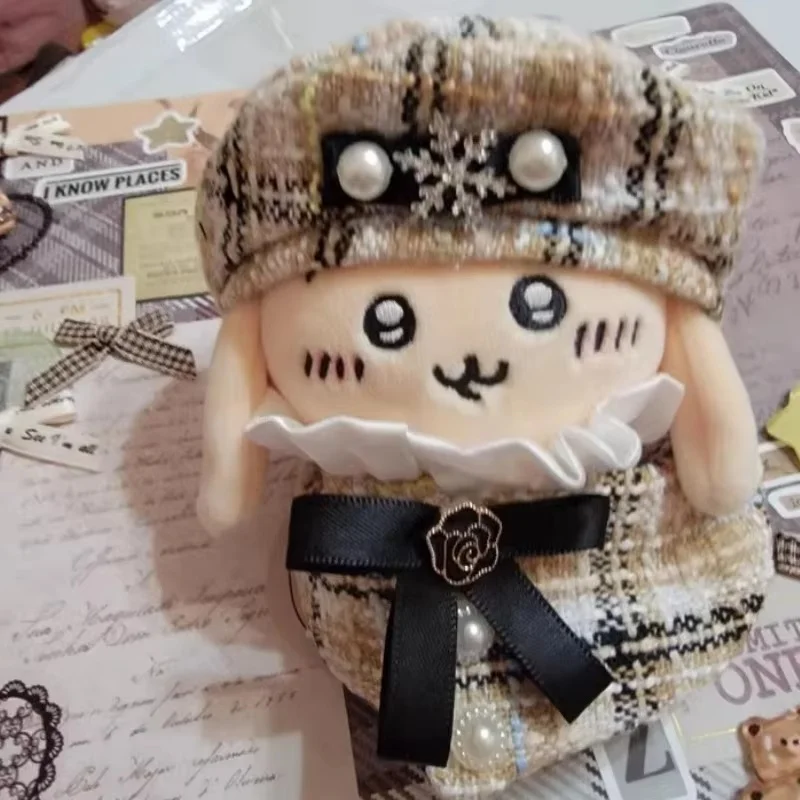 10cm Handmade Plush Doll Toy Clothes 20 10cm Anime Fashion High-End Pearl Beret Bow Cloak Set For Boys And Birthday Girls Gifts