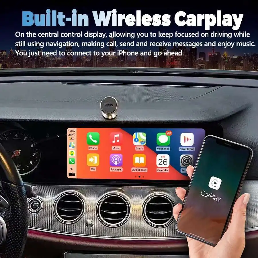 12.3 "Android 13 รถวิทยุสําหรับMercedes Benz E Class W213 2016-2020 Carplay GPSนําทางเครื่องเล่นวิดีโอมัลติมีเดียHead Unit