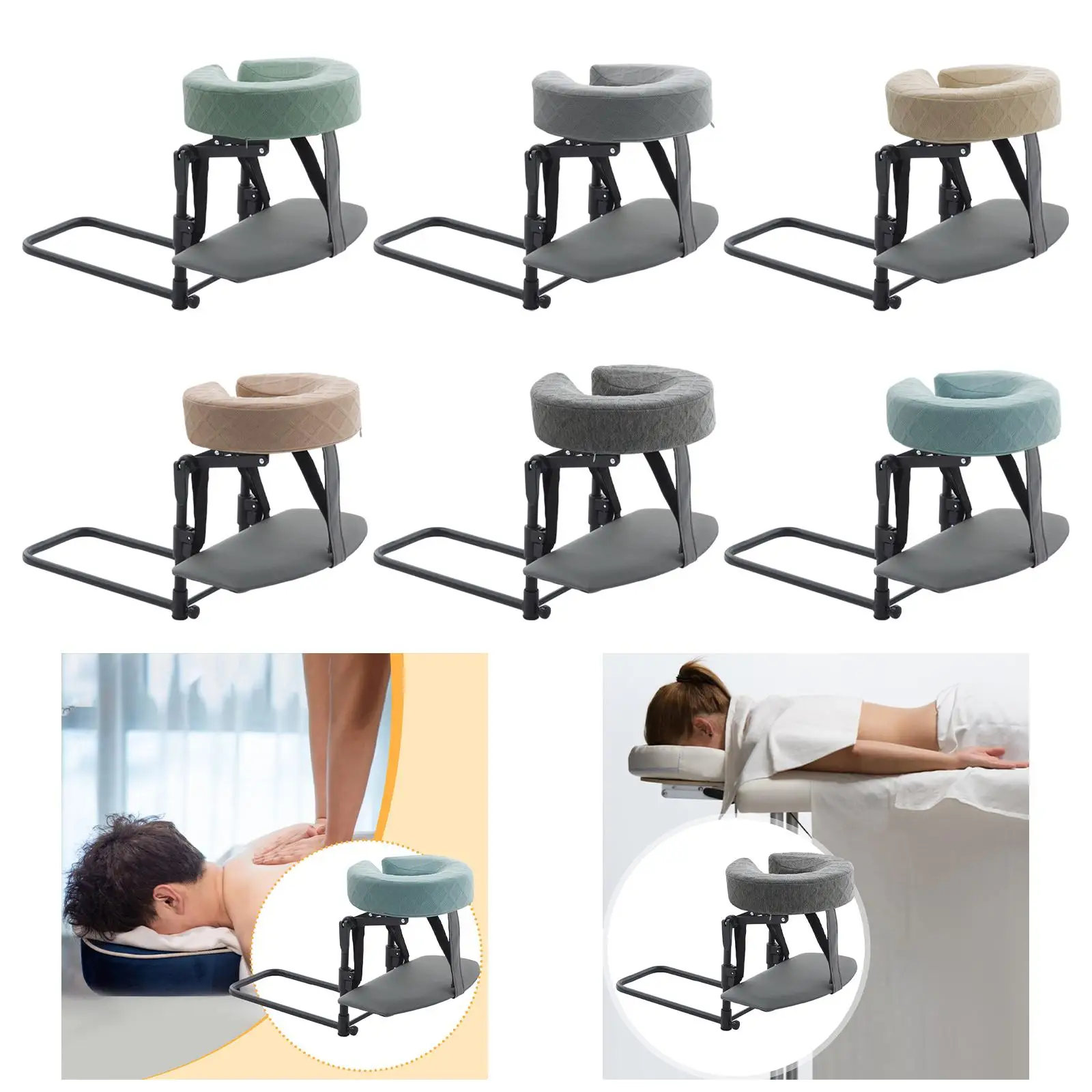 Desktop and Home Mattress Massage Kit, Multifunction Face Down Pillow, Face Rest Support Cushion, Massage Headrest for Bed view 5