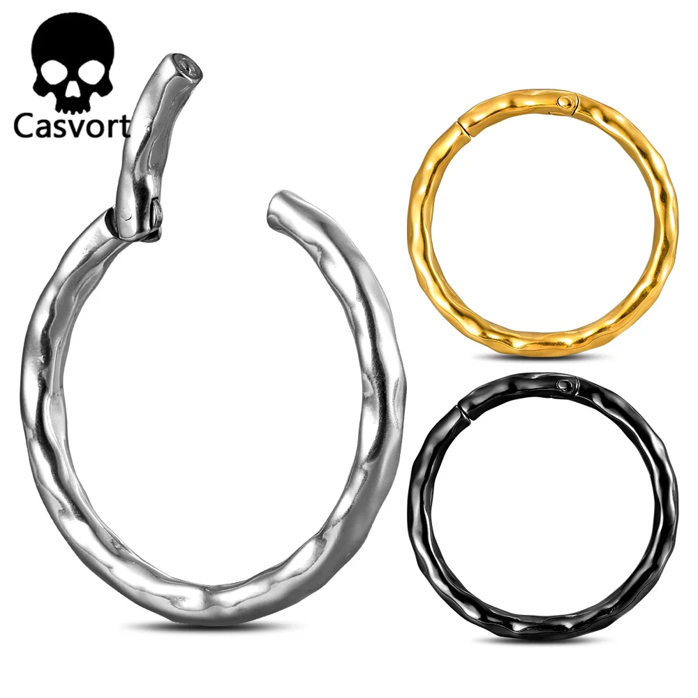 Casvort 2PCS 5mm 316 Stainless Steel Ear Weights Hanger Ear Plugs for Stretched Lobe Piercing Women Body Jewelry Hypoallergenic
