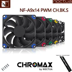 Noctua-ventilador de radiador NF-A9x14 PWM Chromax, enfriador ultrafino de 92x92x14mm, color negro, para carcasa de ordenador, CPU