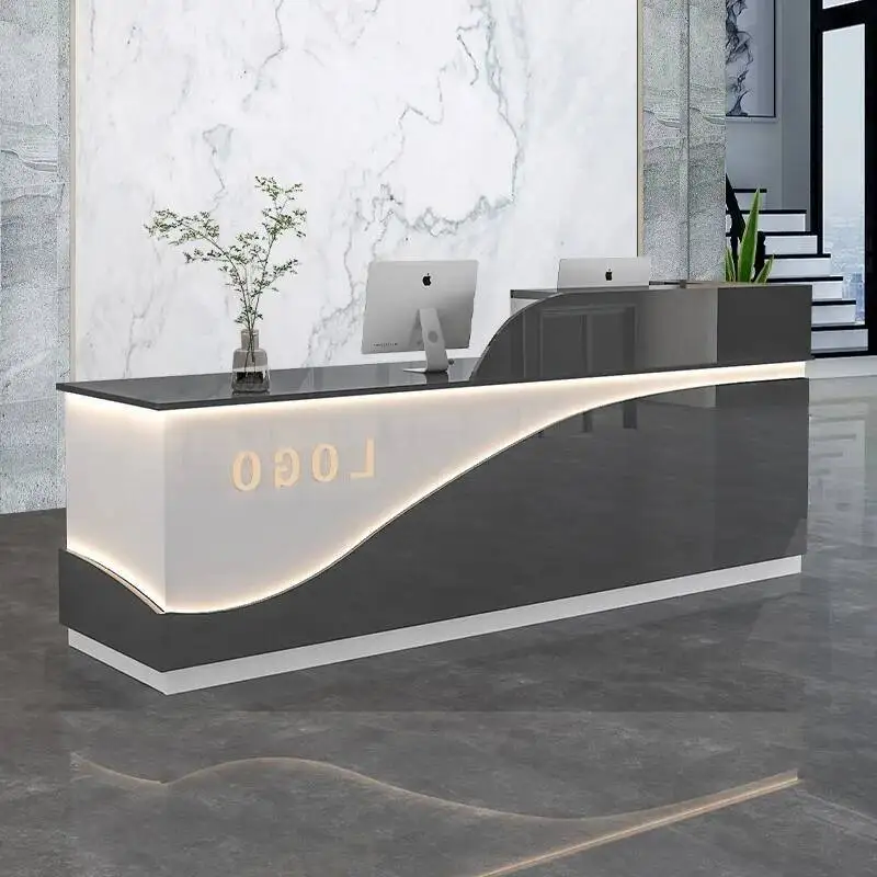 

Reception Desk Modern Beauty Home Simple Office Cashier Reception Desks Luxury Salon Mostrador Recepción Commercial Furniture