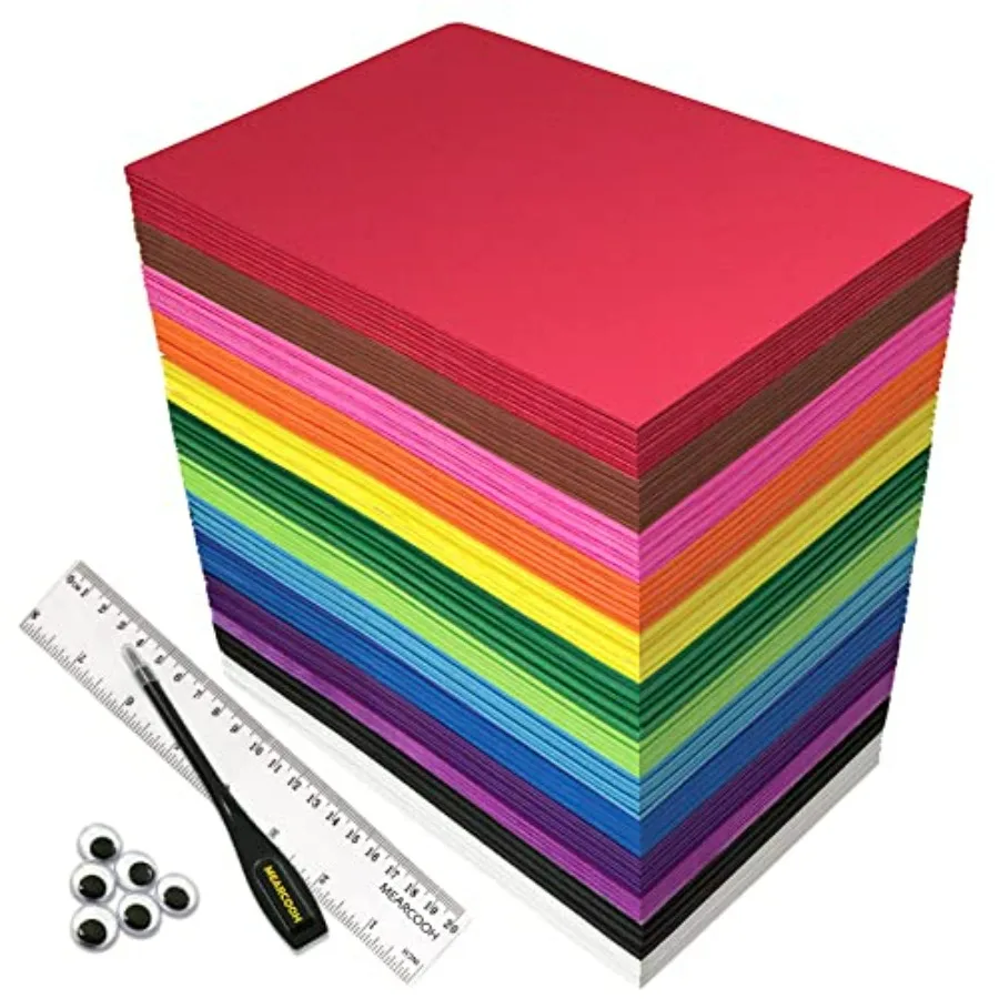 

104 Pack Foam Sheets Craft 8.5 x 5.5 x 0.07 inch Eva Color Foam Paper Set for Crafts Project Preschoolers Classroom Scrapbookin