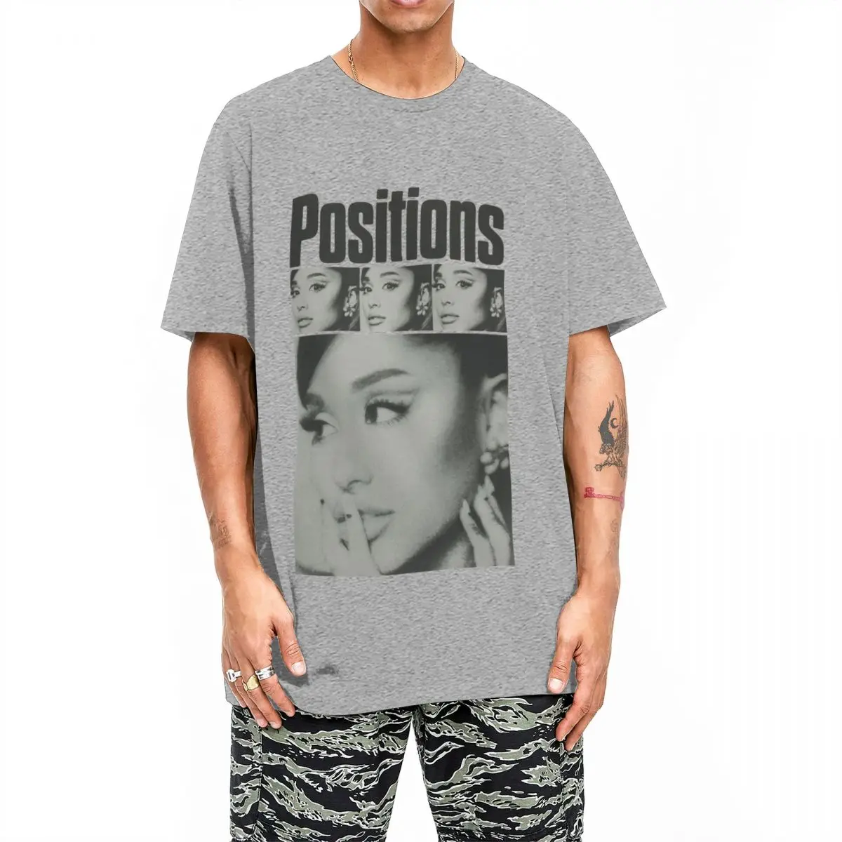 Positions Rewind Ariana Music T Shirts Men Women Cotton Vintage T-Shirts Round Neck Grande Music R&B Tee Shirt Short Sleeve Tops