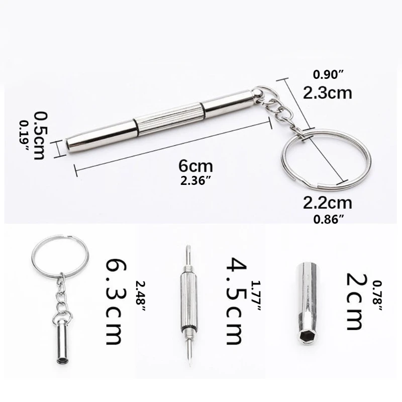 Eyeglass Repair Screwdriver Kit Mini Precision Screwdriver with Keychain Toy Repair Kit for Jewelry Electronics Watch