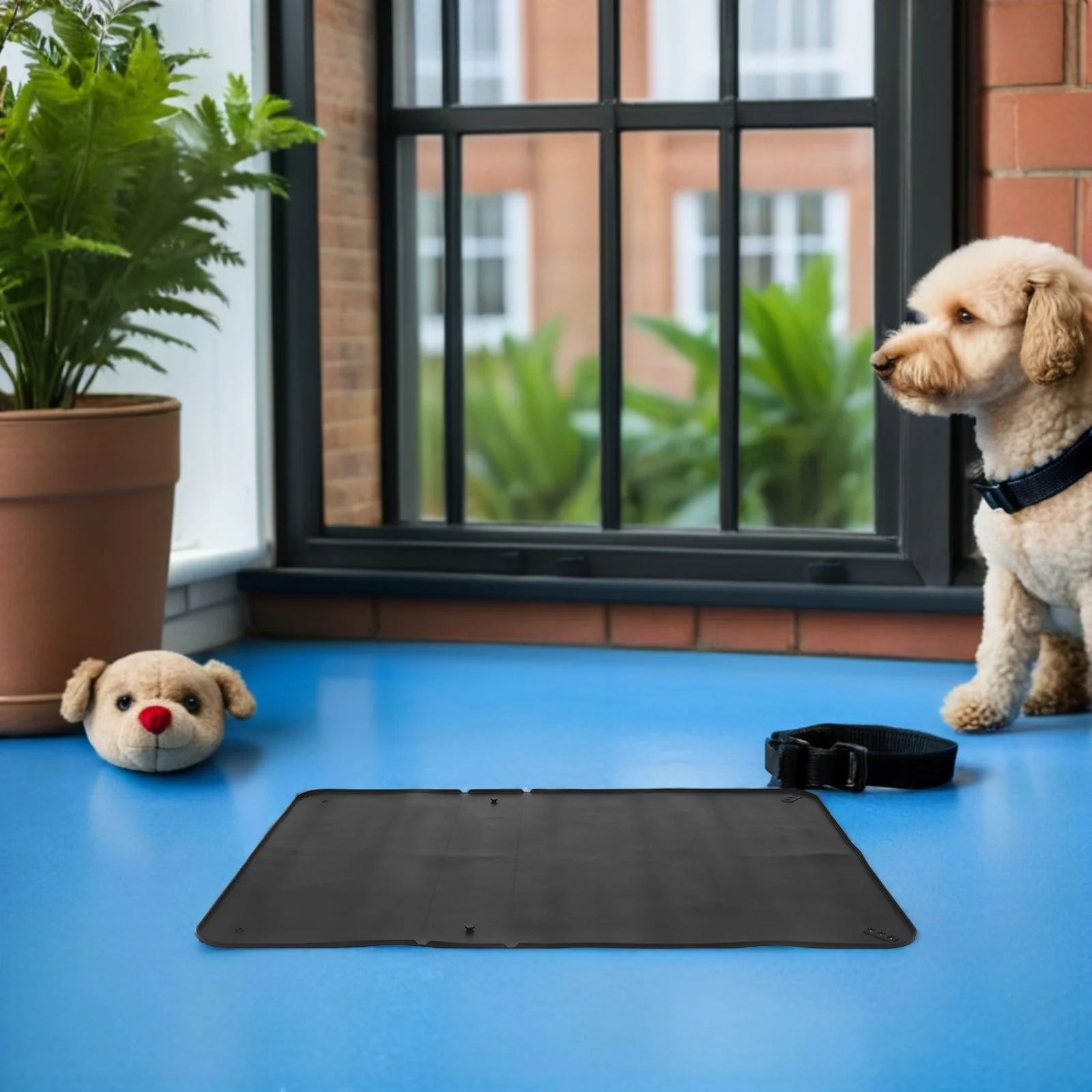 

Silicone Dog Pee Pad Holder Leakproof Suction Cups Non-Slip Puppy Training Mat Foldable Dog Potty Training Supplies 34x25