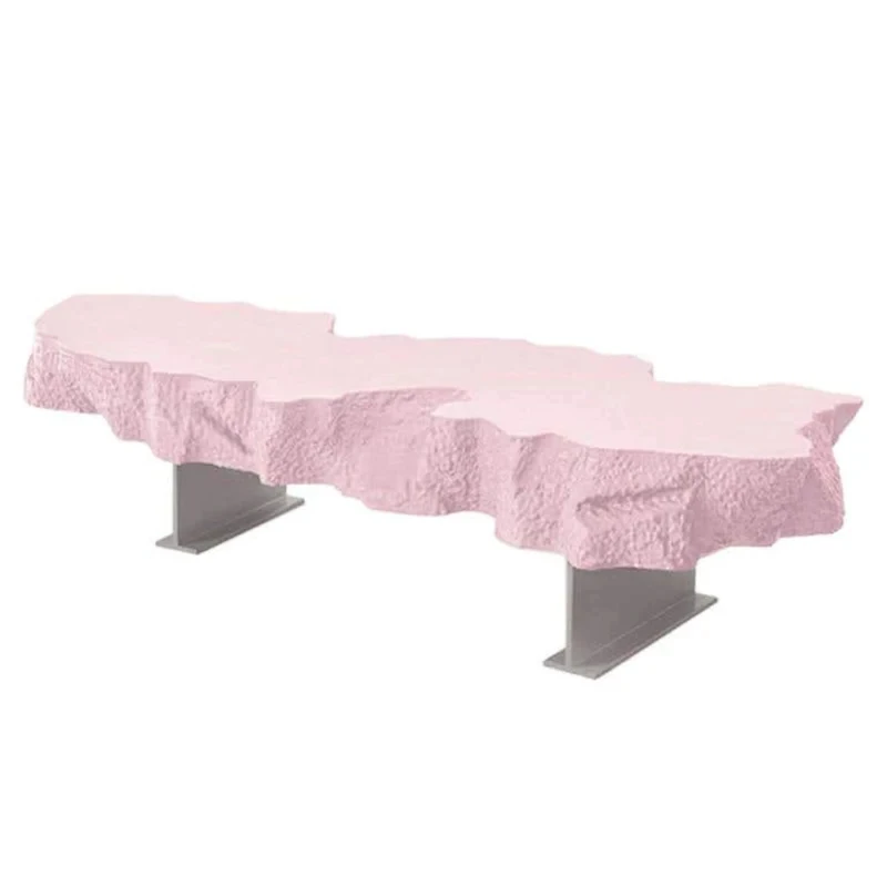 

Modern light luxury minimalist wabi wind creative fiberglass table small apartment household living room irregular coffee table