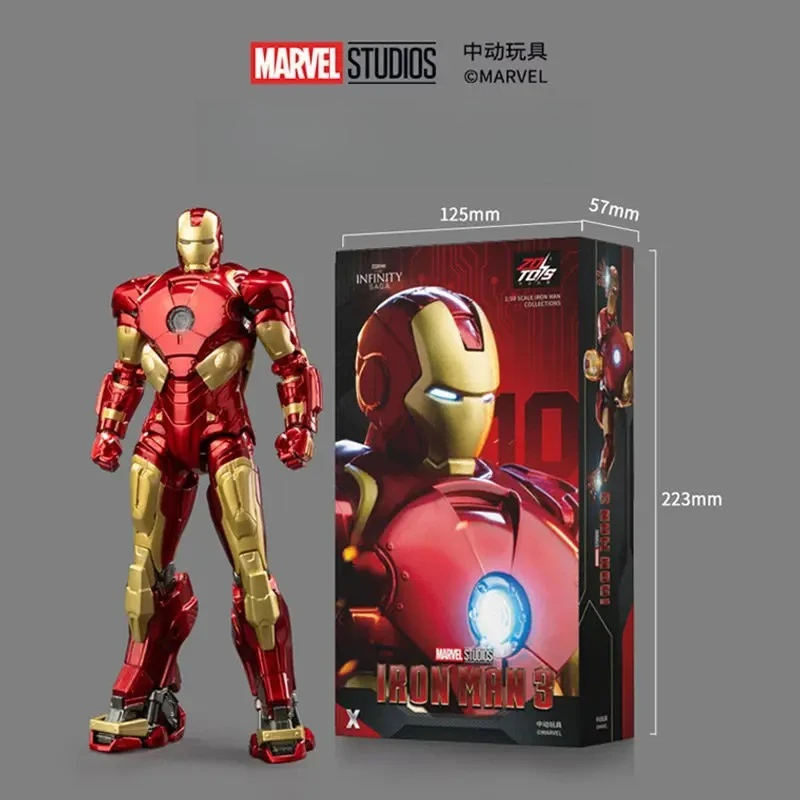 

ZD Marvel MK10 Iron Man 3 Action Figure With Articulated Joint Movie Peripherals Exquisite Desktop Ornament Collectible Toy Gift