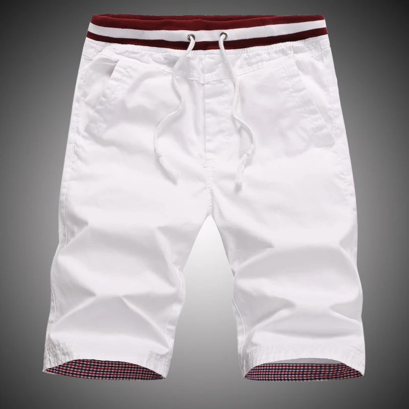Korean Fashion Shorts Men Spring Summer New Casual Man Solid Breathable Elastic Waist Mens Shorts Male Clothing