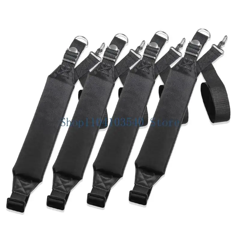 02DC Blower Shoulder Support Replacement Set, 4 Piece Padded Shoulder Support Parts with Upper Metal Hook Ends and Lower Ends