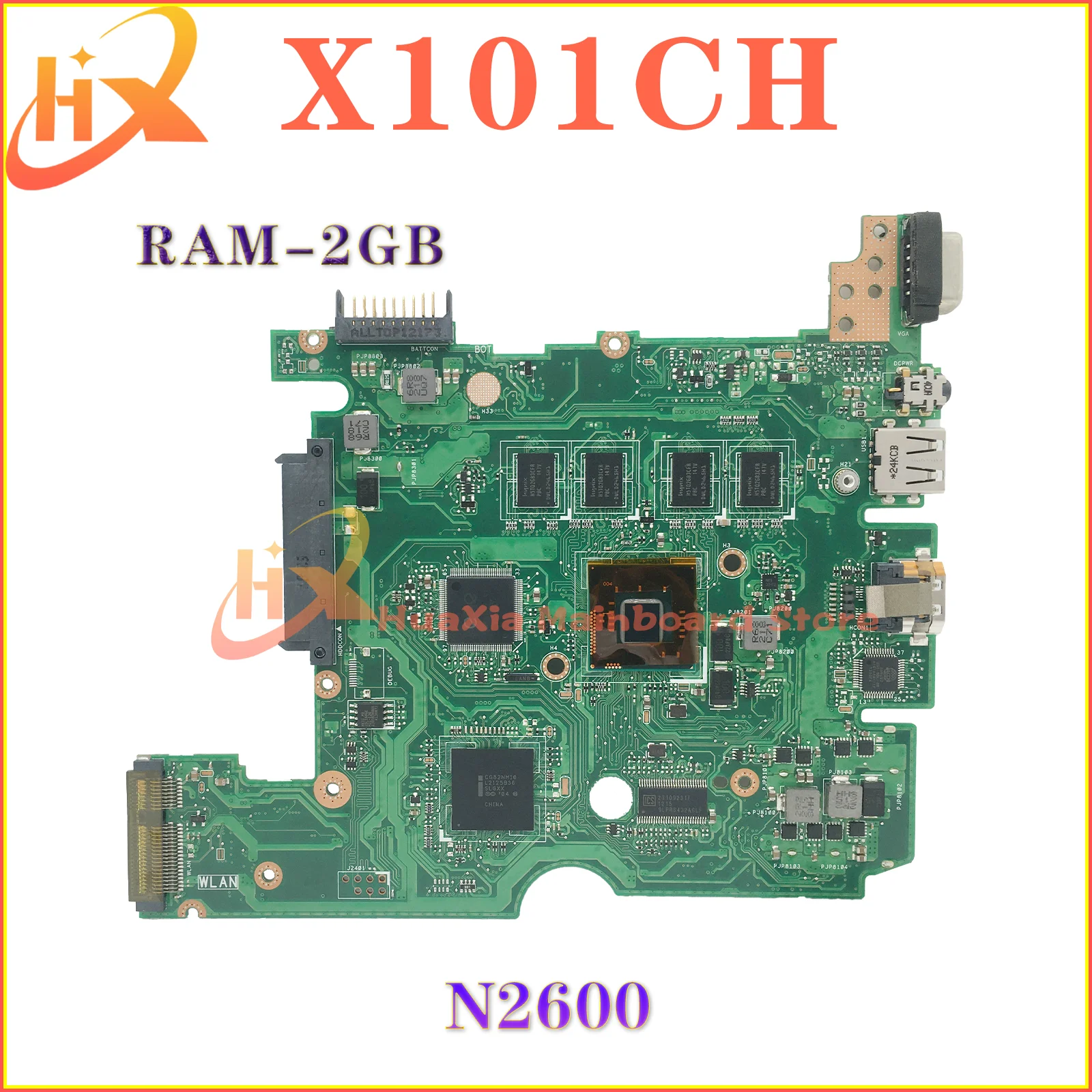 

KEFU Notebook Mainboard For ASUS Eee PC X101CH X101C Laptop Motherboard N2600 2GB/RAM MAIN BOARD REV:3.1