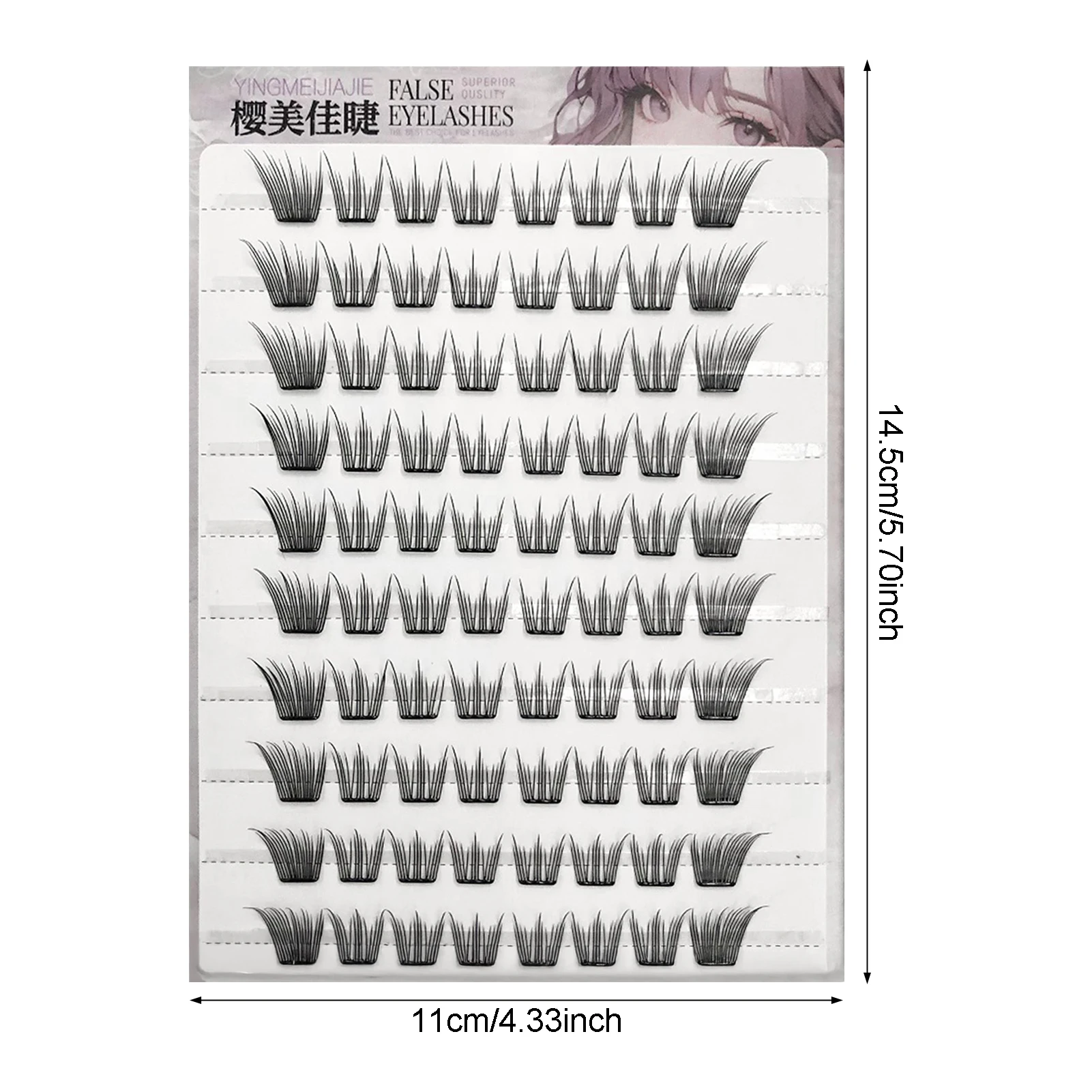 Kein Kleber zum Aufdrücken falscher Wimpern, Cluster, 10–12 mm, wiederverwendbar, DIY, dünnes Band, natürliche dramatische Wimpern für Party, Cosplay, Make-up